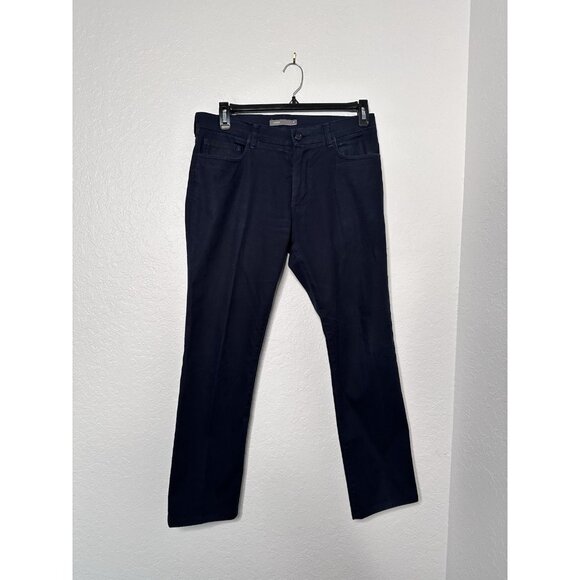 Vince Stretch Pants Men's 31 Navy Blue Flat Front Twill Chino Cotton Casual - Picture 1 of 4